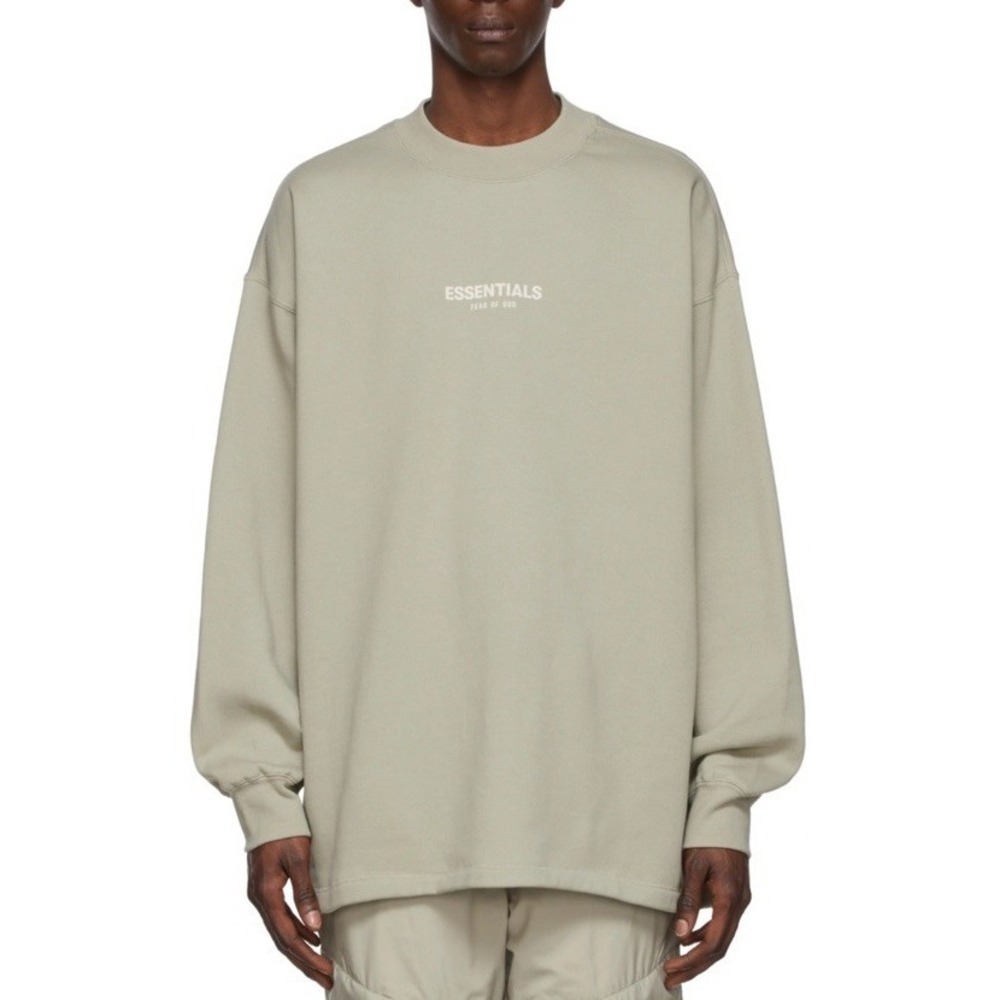 Fear of God ESSENTIALS Green Relaxed Crewneck Sweatshirt Men's Size XL